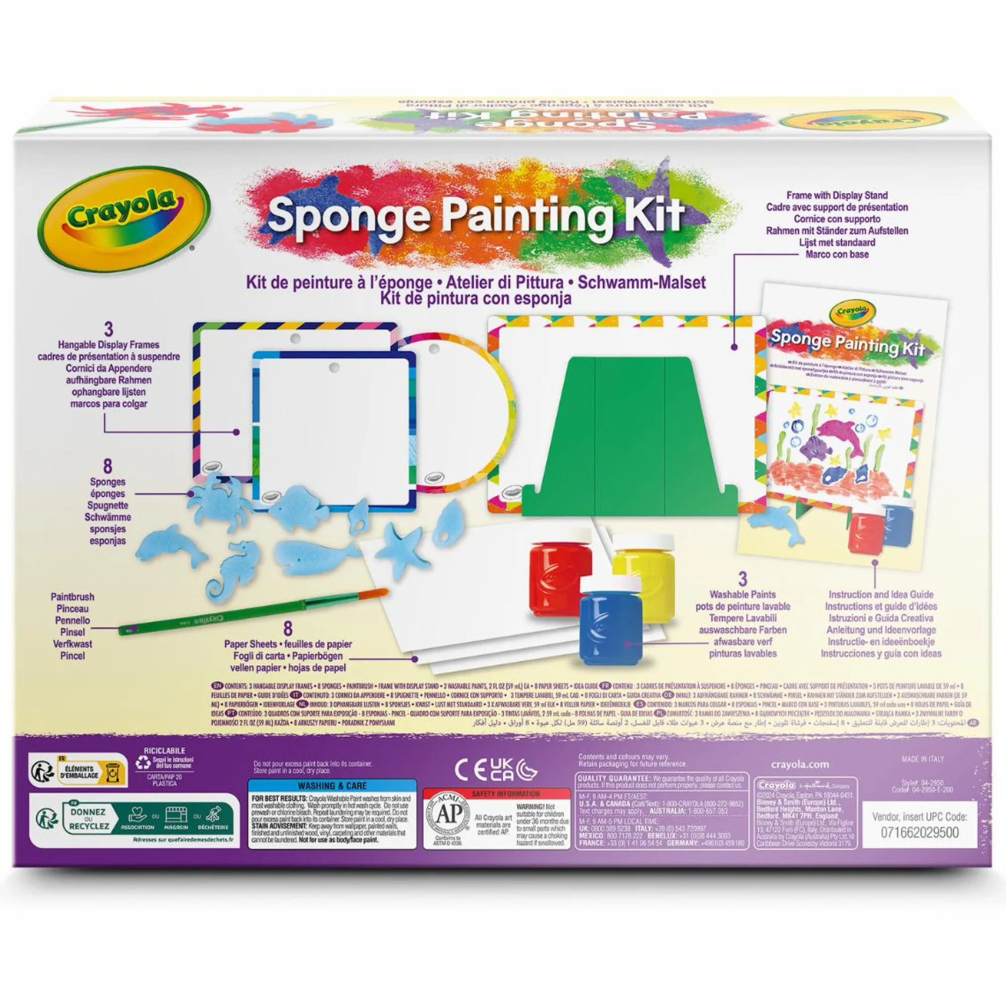 CRAYOLA set atelier di pittura – dipingi con tempere lavabili, attività creativa per bambini> Kit Artistici E Pittura