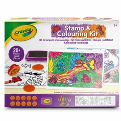 CRAYOLA set timbra & colora – con stampini e pastelli a cera, tema animali><noscript><img width=