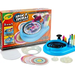 CRAYOLA spin & spiral art station set – crea vortici di colore> Kit Artistici E Pittura