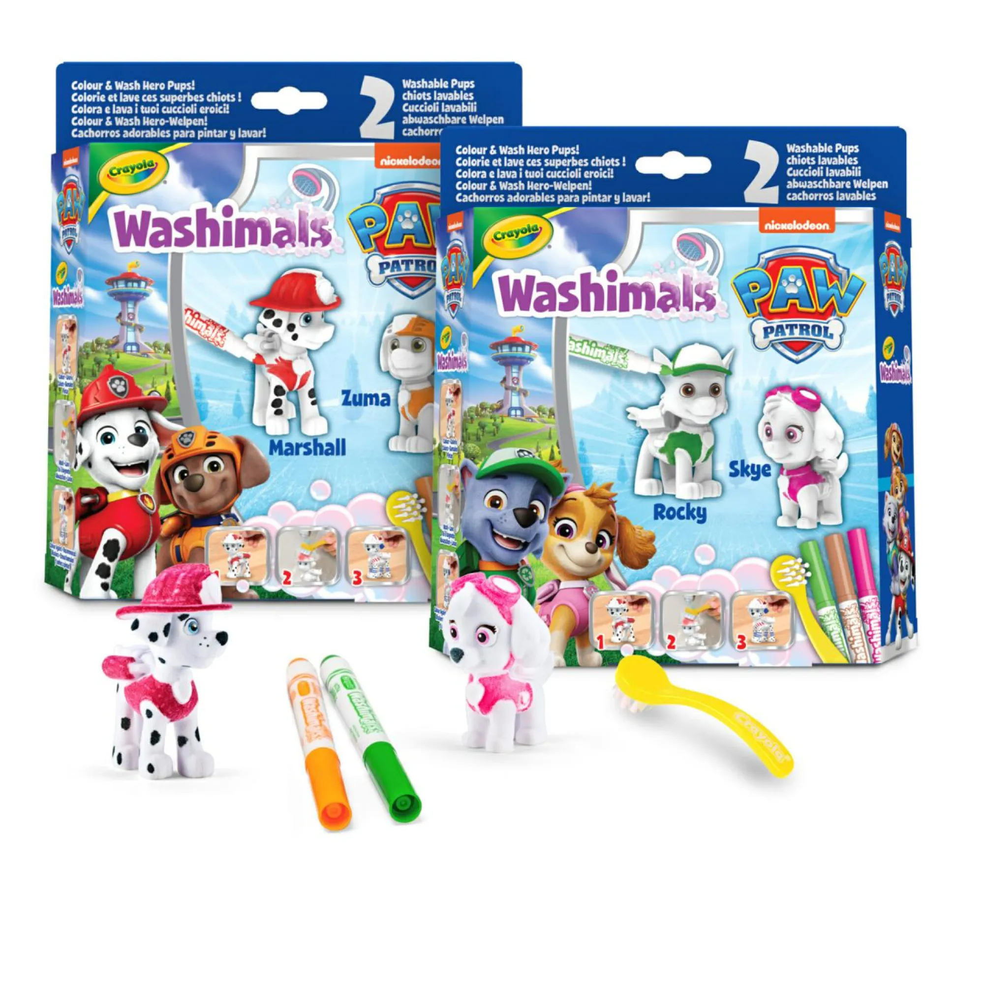 Paw Patrol Crayola washimals set attività con 2 cuccioli assortiti> Kit Artistici E Pittura