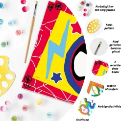 CREART serie junior, spidey, kit dipingere con i numeri, contiene 2 tavole prestampate, pennello, co – ravensburger><noscript><img width=