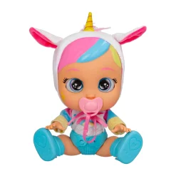 CRY BABIES daycare dreamy – bambola bebè unicorno con accessori, suoni realistici, piange lacrime vere> Bambolotti