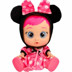 CRY BABIES disney minnie, bambola che indossa iconico vestito di minnie con ciuccio e biberon e piange lacrime vere><noscript><img width=