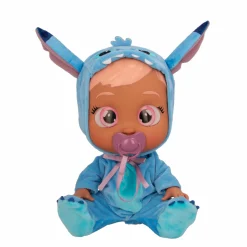 Disney Cry babies stitch, bambola che indossa iconico vestito di stitch con ciuccio e biberon e piange lacrime vere><noscript><img width=