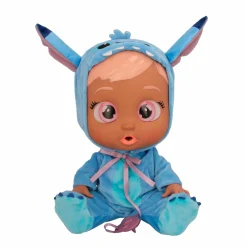 Disney Cry babies stitch, bambola che indossa iconico vestito di stitch con ciuccio e biberon e piange lacrime vere><noscript><img width=