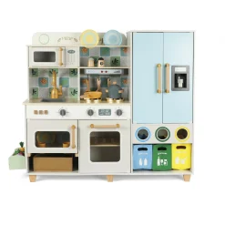 WOOD 'N' PLAY Cucina in legno completa con lavello, forno e frigorifero – impara e divertiti con wood “n” play><noscript><img width=