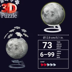 RAVENSBURGER 3d puzzle luna glow in the dark –><noscript><img width=