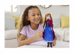 Disney frozen – anna, bambola con abito elegante e accessori ispirati al film dsney frozen 1, giocattolo per bambini, 3+ anni, hlw49> Fashion Dolls