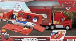 Cars Disney pixar – mack trasformabile playset, giocattolo 2 in 1 con camion e officina per la messa a punto, con lanciatore, ponte , giocattolo per bambini 3+ anni><noscript><img width=