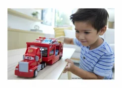Disney pixar cars mack trasportatore, camion da 33 cm con rampa per trasportare 12 macchinine> Macchinine Bambini
