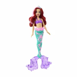 Disney princess – ariel cambia colore, bambola sirenetta con capelli e coda cambia colore, giocattolo acquatico ispirato al film , giocattolo per bambini, 3+ anni, hlw00> Fashion Dolls