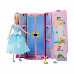 DISNEY PRINCESS – cenerentola royal fashion reveal, bambola con mini personaggio, 12 abiti e accessori a sorpresa inclusi, ispirati ai film disney, 3+ anni, hmk53> Fashion Dolls