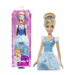Disney princess – cenerentola bambola snodata, con capi e accessori scintillanti ispirati al film , giocattolo per bambini, 3+ anni, hlw06> Fashion Dolls
