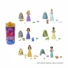 DISNEY PRINCESS – royal color reveal, bambola con 6 sorprese da scoprire tra cui un personaggio, ispirata ai film disney, giocattolo per bambini, 3+ anni, hmb69> Fashion Dolls