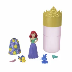 DISNEY PRINCESS – royal color reveal, bambola con 6 sorprese da scoprire tra cui un personaggio, ispirata ai film disney, giocattolo per bambini, 3+ anni, hmb69><noscript><img width=