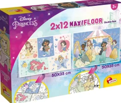 DISNEY PRINCESS Disney puzzle maxifloor 2 x 12 princess> Puzzle Per Bambini