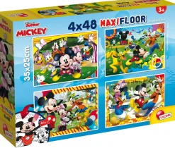 Disney puzzle maxifloor 4 x 48 mickey> Puzzle Per Bambini