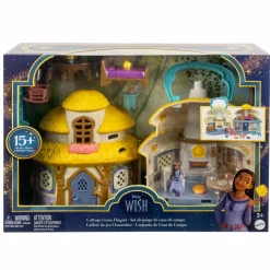 Disney wish playset portatile casa di asha di rosas, cottage a 2 piani con mini bambola, star e accessori><noscript><img width=