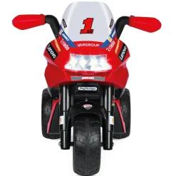 Peg Perego Divertimento in pole position con la moto elettrica ducati con luci e suoni –><noscript><img width=