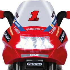 Peg Perego Divertimento in pole position con la moto elettrica ducati con luci e suoni –><noscript><img width=