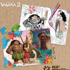 Disney Eco-puzzle df 60 oceania 2 – puzzle ecologico con vaiana e avventure oceaniche> Puzzle Per Bambini|Action Figures