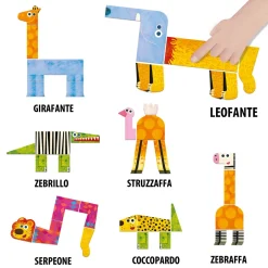 HEADU Fantanimali tattili montessori.gioco di creatività e fantasia!made in italy> Primi Apprendimenti