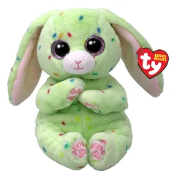 TY Fern il coniglietto pasquale verde con gli occhioni rosa glitter – 20 cm> Peluche Tradizionali