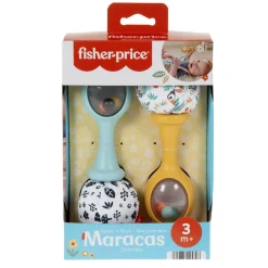 FISHER-PRICE – maracas, set di 2 maracas sonaglino con motivi ad alto contrasto e suoni divertenti> Giochi Musicali
