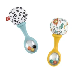 FISHER-PRICE – maracas, set di 2 maracas sonaglino con motivi ad alto contrasto e suoni divertenti><noscript><img width=