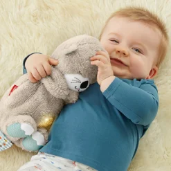FISHER-PRICE lontra soffice relax, giocattolo con vibrazioni calmanti e musica, per neonati da 0+ mesi, fxc66><noscript><img width=