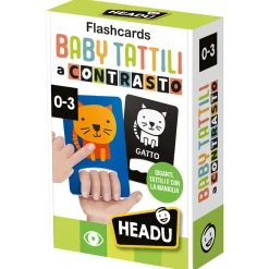 HEADU Flashcards baby tattili a contrasto – forme e colori ad alta leggibilità – 0 mesi –> Primi Apprendimenti