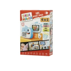 CREA MANIA Fotocamera bambini instant kids camera – 6a+ assortita in rosa e blu –  ><noscript><img width=