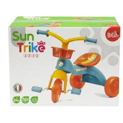 SUN&SPORT Fun trike – il tuo primo triciclo: pratico, leggero e colorato – con seggiolino regolabile e cesti portaoggetti><noscript><img width=