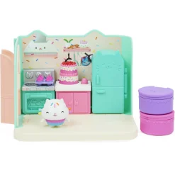 GABBY'S DOLLHOUSE Gabby’s dollhouse, la cucina di gattino dolcetto, mini playset stanze della casa, giochi per bambini dai 3 anni in su> Case Delle Bambole