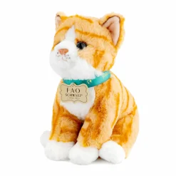 FAO Schwarz Gatto ginger di peluche planet love 100% da plastica riciclata, 25 cm> Peluche Tradizionali