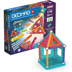 Geomag glitter panels 100% riciclato – costruzioni magnetiche scintillanti e colorate> Giochi Stem