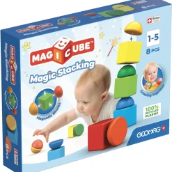 Geomag magicube magic blocks stacking – set da 8 pezzi in plastica riciclata al 100%> Giochi Stem