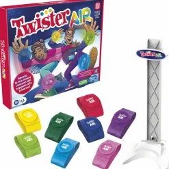 HASBRO GAMING Gioco twister air, gioco twister con app per realtà aumentata, si collega a dispositivi smart, giochi attivi per feste, dagli 8 anni in su> Giochi In Scatola Per Famiglia