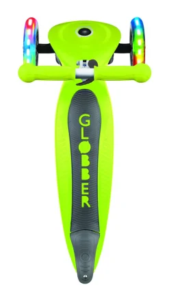 GLOBBER primo foldable lights: monopattino 3 ruote verde – per bambini 3-7 anni><noscript><img width=
