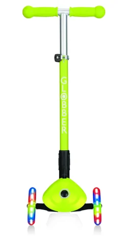 GLOBBER primo foldable lights: monopattino 3 ruote verde – per bambini 3-7 anni><noscript><img width=