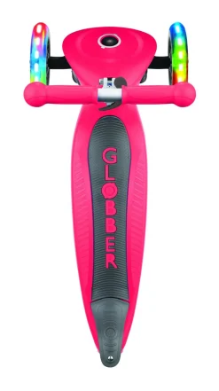 GLOBBER primo foldable lights: monopattino 3 ruote rosso- per bambini 3-7 anni><noscript><img width=