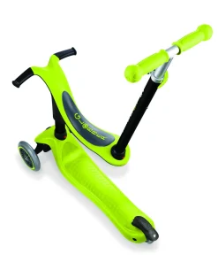 GLOBBER Go up sporty – verde lime – primi passi, cavalcabile e monopattino pieghevole – per bambini dai 15 mesi in su fino a 6 anni> Monopattini