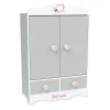 LOVE BEBE' Guardaroba in legno per bambole con pomelli a forma di cuore – love bebe’> Bambolotti
