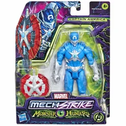 Avengers Hasbro marvel mech strike, giocattolo monster hunters capitan america, action figure in scala da 15 cm, per bambini dai 4 anni in su><noscript><img width=