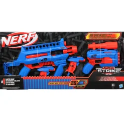 NERF Hasbro alpha strike, infantry pack, contiene 4 blaster, 20 dardi originali elite, semplici da caricare, armare e lanciare> Giochi Di Abilità E Sport