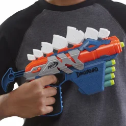 NERF Hasbro dinosquad – stegosmash (blaster con supporto per 4 dardi, design stegosauro spinoso, include 5 dardi elite)> Giochi Di Abilità E Sport