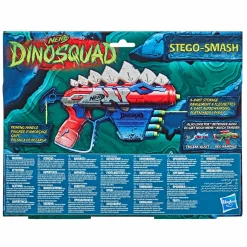 NERF Hasbro dinosquad – stegosmash (blaster con supporto per 4 dardi, design stegosauro spinoso, include 5 dardi elite)><noscript><img width=