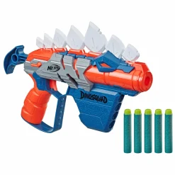 NERF Hasbro dinosquad – stegosmash (blaster con supporto per 4 dardi, design stegosauro spinoso, include 5 dardi elite)><noscript><img width=