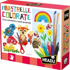 HEADU – finestrelle colorate – gioco educativo art&craft 5-10 anni> Kit Artistici E Pittura