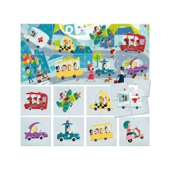 HEADU – puzzle 8+1 city – grandi pezzi double-face> Puzzle Per Bambini